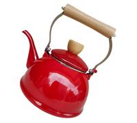 TOYANDONA Thickened Enamel Water Kettle Rust-Resistant Tea Serving Pot for Stove Top Use Household Boiling Kettle with Fine Spout Suitable for Gas and Induction Hob Red Color Random Color