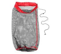 TOYANDONA Thickened Foldable Fishing Storage Net Bag Portable Nylon Mesh Drawstring Fish Keep Sack for Outdoor Anglers Durable Fish Protection Pouch for Safe Transport and Storage