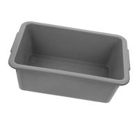 TOYANDONA Thickened Rectangular Plastic Wash Basin 34x24x11.5cm Grey Kitchen Vegetable Washing Bowl Fruit Washing Basket Food Storage Tub for Restaurant and Household Use