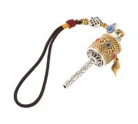 TOYANDONA Tibetan Pendant Car Mirror Decor Hanging Buddhist Prayer Wheel Protection Charm Interior Hanging Car Ornament Chinese Knot Tassel for Spiritual Use