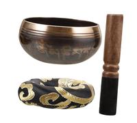 TOYANDONA Tibetan Singing Bowl for Meditation Yoga Buddhism Bowl Flat Bottom for Buddhist Practice and Home Decor