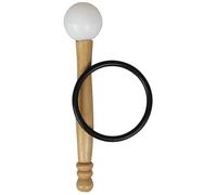 TOYANDONA Tibetan Singing Bowl Mallet with Rubber Ring Wooden Singing Bowl Mallets Producing Knocking Sound Easy to Carry for Graduation Party and Meditation
