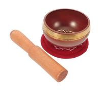 TOYANDONA Tibetan Singing Bowl Sound Bowl with Wooden Mallet and Cushion Mat for Meditation Yoga Relaxation and Mindfulness Therapy Hand-hammered Decorative Sound Instrument