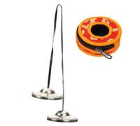 TOYANDONA Tingsha Cymbals Bell for Meditation and Yoga Handmade Copper Buddhist Cymbals Bell Zipper Case High-Pitched Tone Portable Lightweight Smooth Edges for Mindfulness and Ceremony