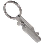 TOYANDONA Titanium Metal Key Ring Clip with Dual-Sided High Elastic Spring, Rust-Resistant Lightweight Carabiner Keychain for Belt, Pants, and Bag - Includes 32Mm Stone Wash Keyring, Duty