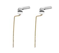 TOYANDONA Toilet Flush Lever Handle Side Mount Silver Decorative Flush Lever Accessories and Home Rooms 2pcs with Abs Material and Bendable Metal Bar