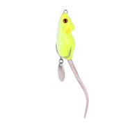 TOYANDONA Topwater Mouse-shaped Fishing Lure with Double Barb Hooks, 4.5cm 10.5g Artificial Plastic Bait Featuring Sequins Design and Squeezable Body for Freshwater and Sea Fishing