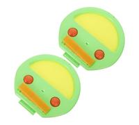 TOYANDONA Toss and Catch Ball Plaything with Two Green Catcher Paddles and Four Balls Interactive Indoor Outdoor Game for Eye Hand Coordination and Family Fun