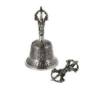 TOYANDONA Traditional Buddhism Hand Bell Tibetan Healing Bell Vajra Meditation Decoration