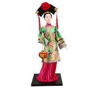 TOYANDONA Traditional Chinese Handicraft Doll Collectible Figurine Qing Dynasty Royal Court Design Beijing Cultural Heritage Artisan Handmade Decorative Gift