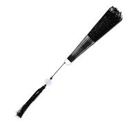 TOYANDONA Traditional Folding Hand Fan with Lace and Tassel Elegant Portable Fan for Dance Party Wall Decoration Vintage Chinese Style for Festival and Performance