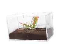 TOYANDONA Transparent Acrylic Reptile Cage Small Breeding Box for Snakes Turtles Insects with Easy-clean Design Suitable for Pet Display and Observation