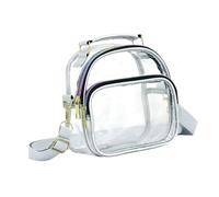 TOYANDONA Transparent Crossbody Bag Capacity Lightweight Clear Stadium Bag with Zipper for Women Outdoor Travel Parties