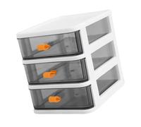 TOYANDONA Transparent Desktop Storage Cabinet Mini Household Organizer for Office and Kitchen PP Material Storage Container for Makeup and Seasoning Visible Stackable Unit