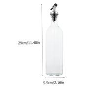 TOYANDONA Transparent Glass Oil Dispenser Bottle with Automatic Open-close Heat Resistant and Kitchen Seasoning Container for Cooking and Flavoring