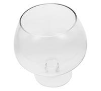 TOYANDONA Transparent Multi Function Betta Fish Tank and Desktop Aquarium Flowerpot Durable Pet Material Delicate Round Glass Bowl for Home Office Garden Decor and Gift