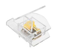 TOYANDONA Transparent Piano Style Music Box Miniature Instrument Desktop Ornament with Classic Melodies Romantic Festival and Decorative Figurine for Birthdays Weddings and Home Display