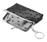 TOYANDONA Transparent Small Keychain Change Pouch with Card Holder for Quick Identification Compact Coin and Money Storage Wallet for Women and Students Practical Portable Handbag Accessory