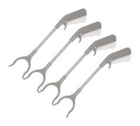 TOYANDONA Trash Grabber Pickup Tool 40cm/16" Long Reach with Ergonomic Handle and Stainless Steel Shaft 4pcs Litter Picker Stick with Non-Slip Claw for Kitchen, Yard Waste, Broken Glass