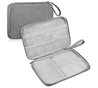 TOYANDONA Travel Electronics Organizer Bag with Fine Workmanship 2 Pcs Large Capacity Polyester Cable Storage Pouch and Fits Easily in Backpack or Suitcase for Data Lines for Travel Grey