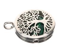 TOYANDONA Tree of Life Pendant Green Alloy Stone Hollow Dangle Charm