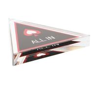 TOYANDONA Triangle Double Layer Poker Dealer Button Black White Chips for Table Games Party Card Game Accessories for Advanced Players Gatherings