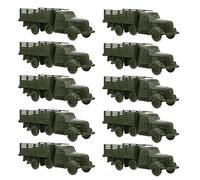 TOYANDONA Truck Model Toy Set 10pcs Plastic Vehicle Toys for Boys and Girls Educational Plaything for Sand Table Decor and Military Themed Play