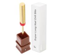 TOYANDONA Tungsten Steel Nail Drill Bit 24Mm Extra Long Cylinder Carbide Manicure Drill Bits for Acrylic Nails Cuticle Removal for Professional Women