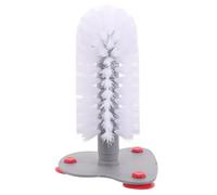 TOYANDONA Turtle Scratcher Brush with Suction Cup for Aquarium, Hard Bristle Shell Cleaning Brush for Turtles and Tortoises, Red Suction Cup Reptile Accessory for Tank Back and Shell Care