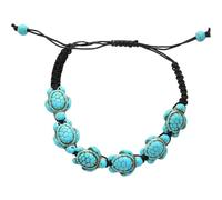TOYANDONA Turtle Turquoise Braided Bracelet for Women, Sea Turtle Wrist Jewelry with Handmade Woven Design, Bohemian Style Wrist Accessory for Casual and Festival Wear