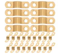 TOYANDONA U Bracket Pipe Strap Refrigerator Coil Clip Copper Two-Hole clamp 70pcs Pack 6-8mm for Household fridges Resists wear