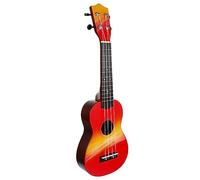 TOYANDONA Ukulele for Starter Easy to Hold Carry Beginner Acoustic Instrument Hand Drawn Cartoon Ukulele