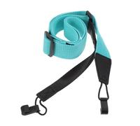 TOYANDONA Ukulele Strap, Concise Lake Blue Cloth Bass and Classical Ukulele Strap, No-drill Adjustable Instrument Accessory for Beginners and Travel