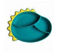 TOYANDONA Unbreakable Divided Feeding Plate for Boy Girl Cartoon Dinosaur Design High Temperature Resistant Boy Girl Bowl for Easy Weaning and Meals