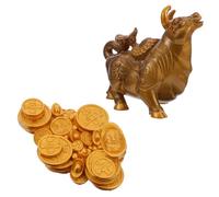 TOYANDONA Unique Chic Pet Cattle with Changing Decor Colour Tea Resin Feature Ox Ornament Prop and Decoration Desktop Photography Home Office for People Who like Drinking