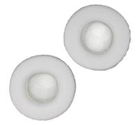 TOYANDONA Universal White round Headphone Pads 80mm Replacement Cushions with Protein Leather Material, Practical Ear Covers to Protect Your Ears and Decrease Noise for Comfortable Listening