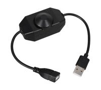 TOYANDONA USB LED Strip Dimmer Switch with Rotary Knob, Dc 5v Portable Inline Brightness Controller for Desk Lamp and LED Strip Light, Space-saving Design for Home Office and Undercabinet