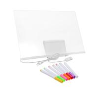 TOYANDONA USB Powered Lighted Note Board with Acrylic Surface and Smooth Pen for Creative Sessions and Nighttime Study, Versatile Application for Adults