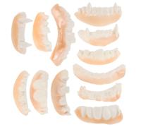 TOYANDONA Vampire Fangs Teeth Funny Trick Teeth 12pcs Costume Party Props Halloween with Comfortable Fit and Realistic Design for Cosplay