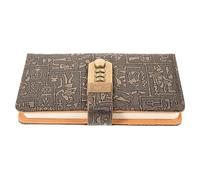 TOYANDONA Vintage A6 Journal Book with Lock, 200-page Thick Multi-function Notepad with Imitation Leather Cover, Business Writing Diary Suitable for Students and Daily Planning