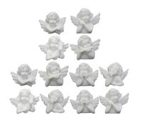 TOYANDONA Vintage Baroque Angel Shape DIY Craft Charms Resin 20pcs | White Parts for Handmade Crafts, Elegant Decorative Accents, 20pcs Pack for Jewelry Making