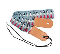 TOYANDONA Vintage Blue Hawaiian Ukulele Strap Shoulder Belt Creative Design, Adjustable Length for Standard Ukulele, Sturdy Music Instrument Accessory for Travel and Practice