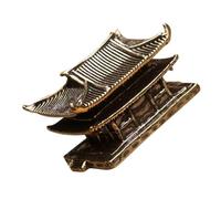 TOYANDONA Vintage Brass Pagoda Statue Miniature Pavilion Figurine for Japanese Zen Garden Decor Multifunctional Living Ornament Asian Style Aquarium Decoration Collectible Garden Accessory