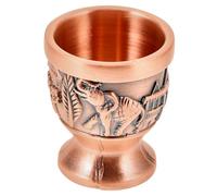 TOYANDONA Vintage Copper Elephant Goblet Shot Glass Delicate Metal Tea Cup for Home Decor and Liquor Serving Retro Style Small Wine Glass with Artistic Embossed Design Desktop Ornament and