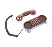 TOYANDONA Vintage Corded Desk and Wall Phone with Ergonomic Receiver and Visible Ringing Indicator, Classic Retro Style Plastic and Metal Landline Telephone Suitable for Home and Office Use