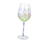 TOYANDONA Vintage Decorative Glass Flute with Painted Daisy Design Stemmed Liquor Glass for Parties Bars Restaurants and Home Use Smooth Surface