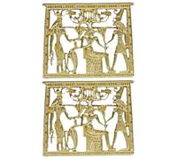 TOYANDONA Vintage Egyptian Pharaoh Brooch Pin Set 2Pcs, Matte Gold Creative Breastpin for Coat Lapel, Shiny Retro Fashion Accessory Suitable for Jackets and Dresses