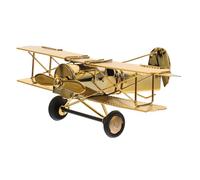 TOYANDONA Vintage Iron Biplane Model Aircraft Ornament for Adults Retro Metal Airplane Decoration with Delicate Design Nostalgic Home Office Decor Scale Metal Model Kit for Pilots and