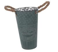 TOYANDONA Vintage Iron Flower Bucket with Handle Creative Iron Art Planter Pot for Indoor Outdoor Gardening Stable Base Floral Arrangement Vase for Home Garden Patio Decor