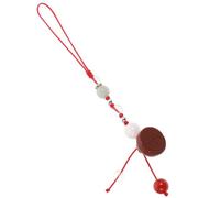 TOYANDONA Vintage Jade Phone Charm Gold Jade and Watermelon Crystal Material, Delicate Chinese Style Pendant Wrist Strap to Hold Cellphone Securely and Keep Small Items Safe Color
